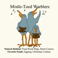 Xmas Warblers - design
