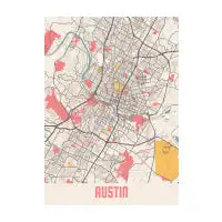 Austin - Texas Chalk City Map - design