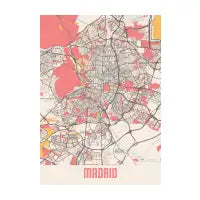 Madrid - Spain Chalk City Map - design