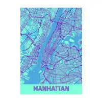 Manhattan - United States Galaxy City Map - design
