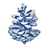Blue Pine Cone Drawing - design