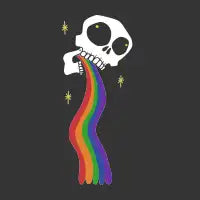 Rainbow Vomiting Skull - design