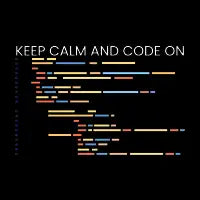Keep Calm and Code ON - design