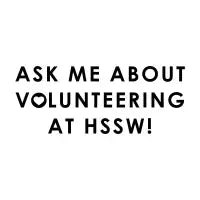 Ask Me About Volunteering (Black Print) - design