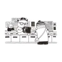 At the Record Store - design