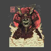 Red Samurai Skull - design