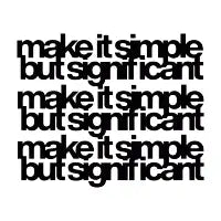 Make it Simle But Significant - design