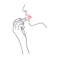 Minimalist Lipstick Girl - design