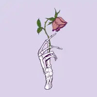 The Dead Rose Skeleton Hand - design