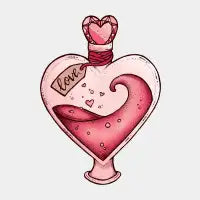 Valentines Heart Love Potion - design