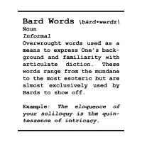 Bard Words - design