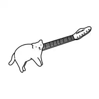 cat guitar - design