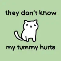 tummy hurts - design