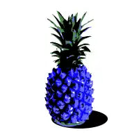 Blue ananas (pop-art style) - design