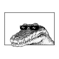A cool crocodile - design