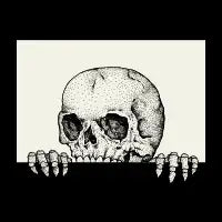 A peeking skeleton dark variant - design