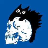 Black cat skull mohawk - design