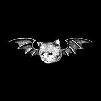 Cat Head With Bat Wings - design