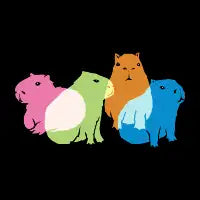Four capybaras - design