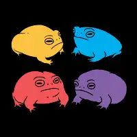 Four desert rain frogs - design