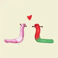 Gummy worm love T-Shirt - design