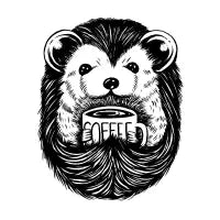 Hedgehog coffee 2 T-Shirt - design