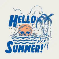 Hello summer skull - design
