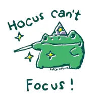Hocus can't focus frog - design