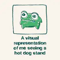 Hot dog stand frog - design