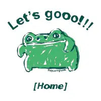 Let's go home frog - design