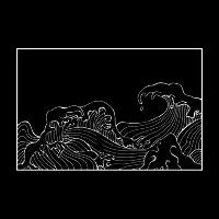 Ocean waves (dark variant) - design