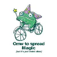 Omw to spread magic but it's just weird vibes frog - design