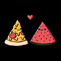 Pizza and watermelon love - design