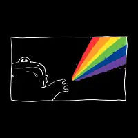 Rainbow ray frog - design