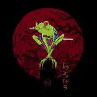 Red-eyed tree frog ninja - design