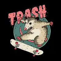 Skater Opossum T-Shirt - design