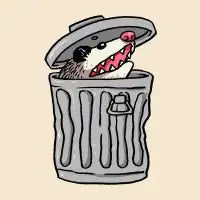 Trash Can Opossum - design