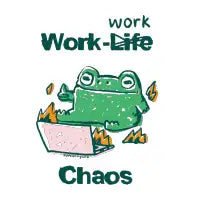 Work life balance chaos frog - design