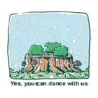 Yes, you can dance with us tiny frogs - design