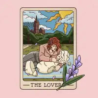 The Lovers Tarot T-Shirt - design