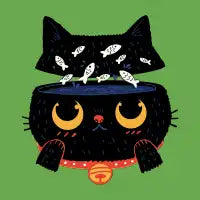 Fish Head Cat T-Shirt - design