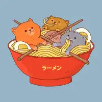 Ramen and cats - design