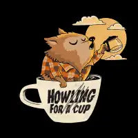 Werewolf and coffee - design