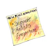 New Year´s Resolution 1 xmas sticky note - design