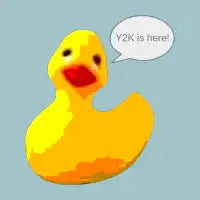 Y2K is here rubber duck - design