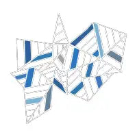Abstract Lines Black and Blues - design