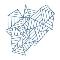 Abstract Lines French Blue - design