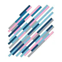 Bricks Rotate 45 Blue and Pink - design