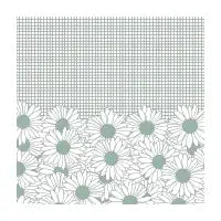 Daisy Grid Mint Green - design
