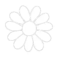 Daisy Repeat White on Black - design